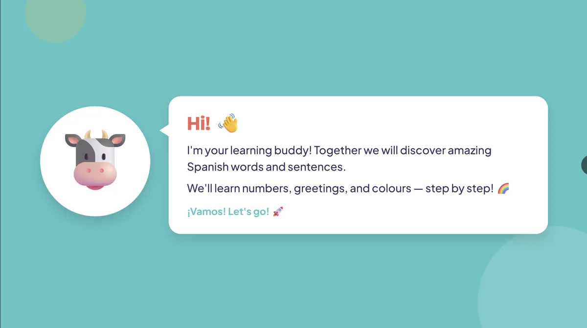 AI-generated vocabulary cards — colours