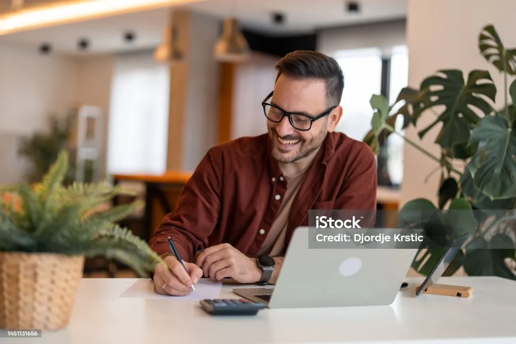 Student on a video call