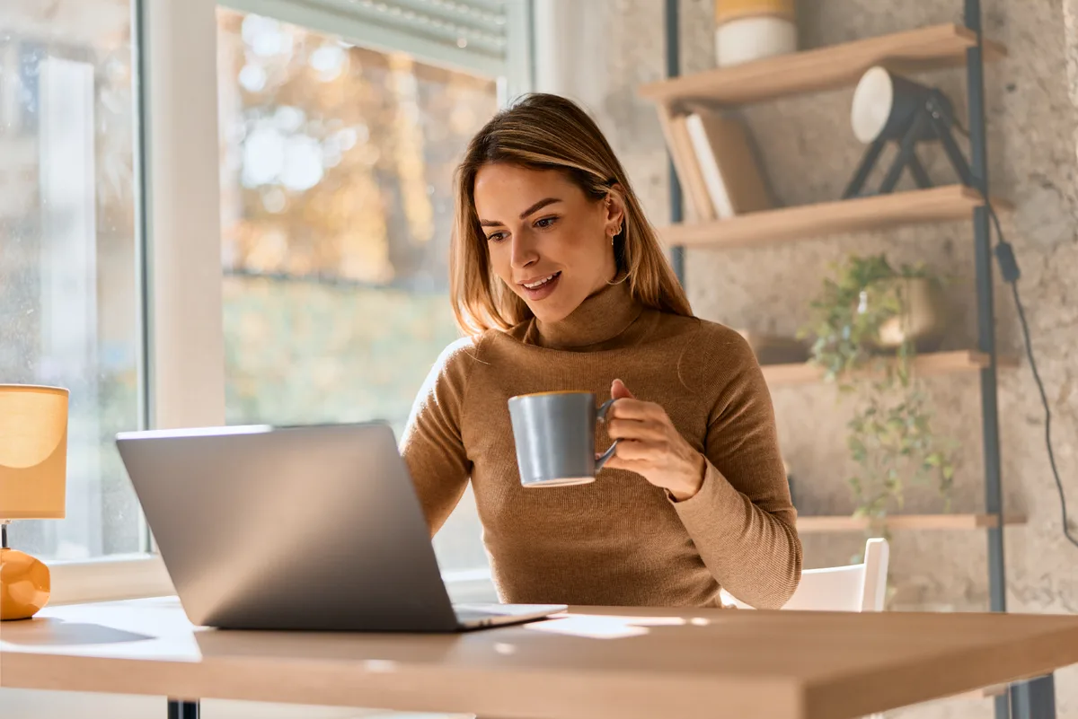 Student in a live online class