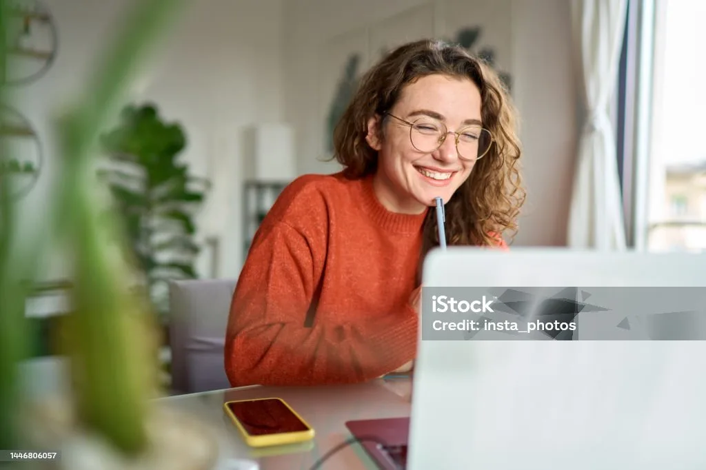 Tutor on a video call