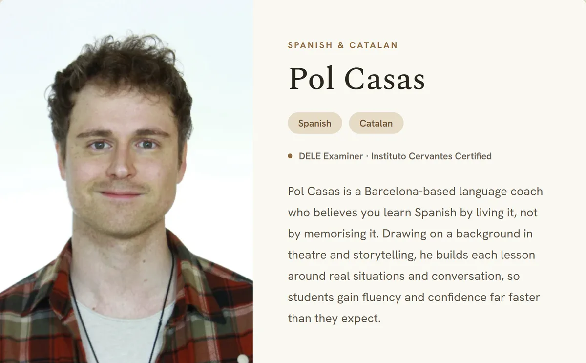 Tutor profile — Oriol Farre